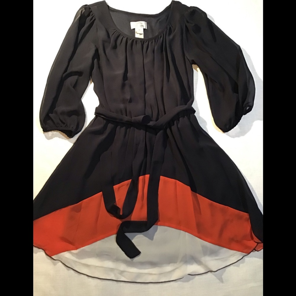 Girls size medium navy colored Sweet storm pullover dress